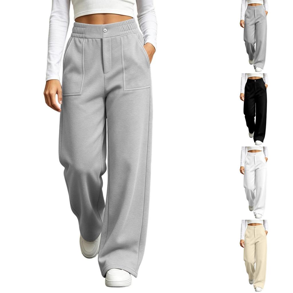 Women's Casual Straight Leg Trendy Pants for Work, Weekend and Lounging