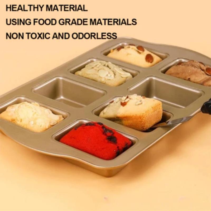 1 Stück 8 Mulden Backform Mini Kastenformen Toast Muffing Antihaft Pfanne Ofen Backform Cupcake Form Backwerkzeuge für den Heimgebrauch