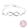 S925 Sterling Silver Infinity Love Bracelet - Elegant and Versatile Jewelry 