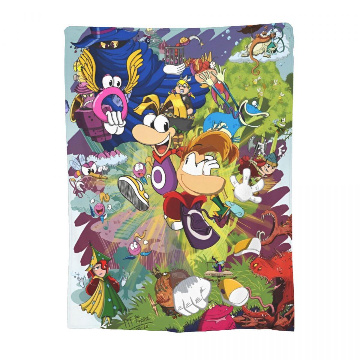 Rayman Printed Blanket For Men Women Warm Cozy Fluffy Throw Blankets for Couch 50x60 Inches Multiple Sizes 130x150cm