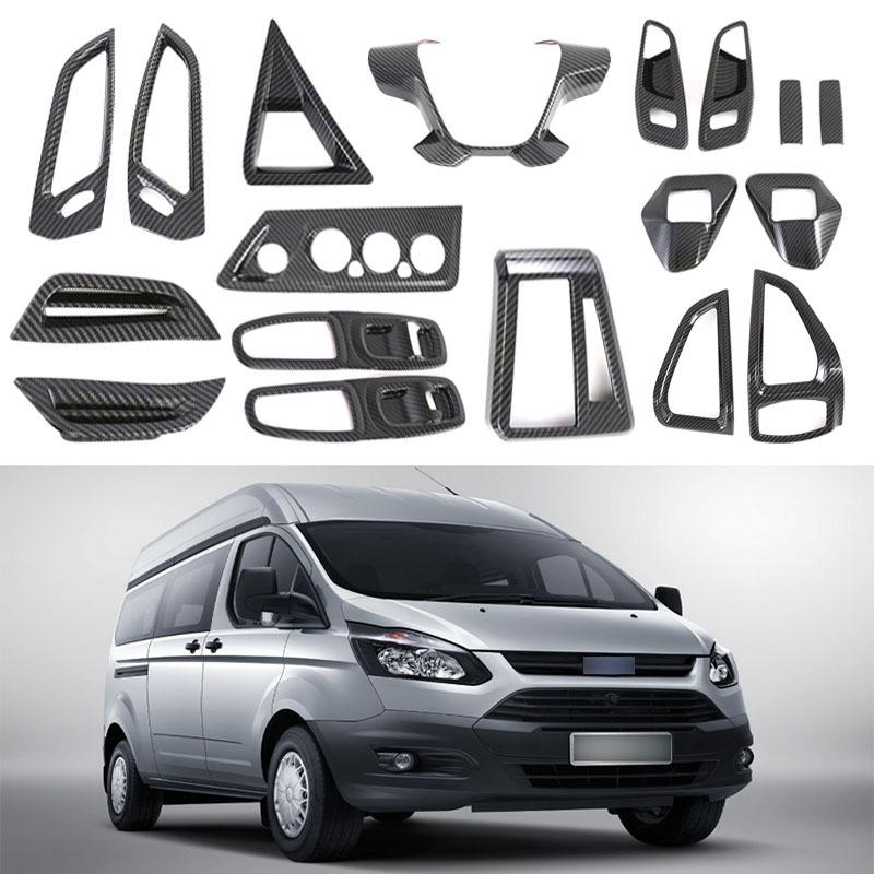 Interior Trim Kit for 2017 Transit: Steering Wheel, Armrest, Gear Shift, Air Outlet, Console, Triangle, and More Interior Decorations