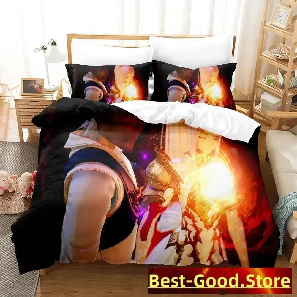 Tales of Arise Beding Set Einzelbett Doppelbett Bedrucktes Bettwäsche-Set Mit Kissenbezug Bett Weiche Bettdecke Weich Einzel Doppel Queen Super King-Size Abmessungend