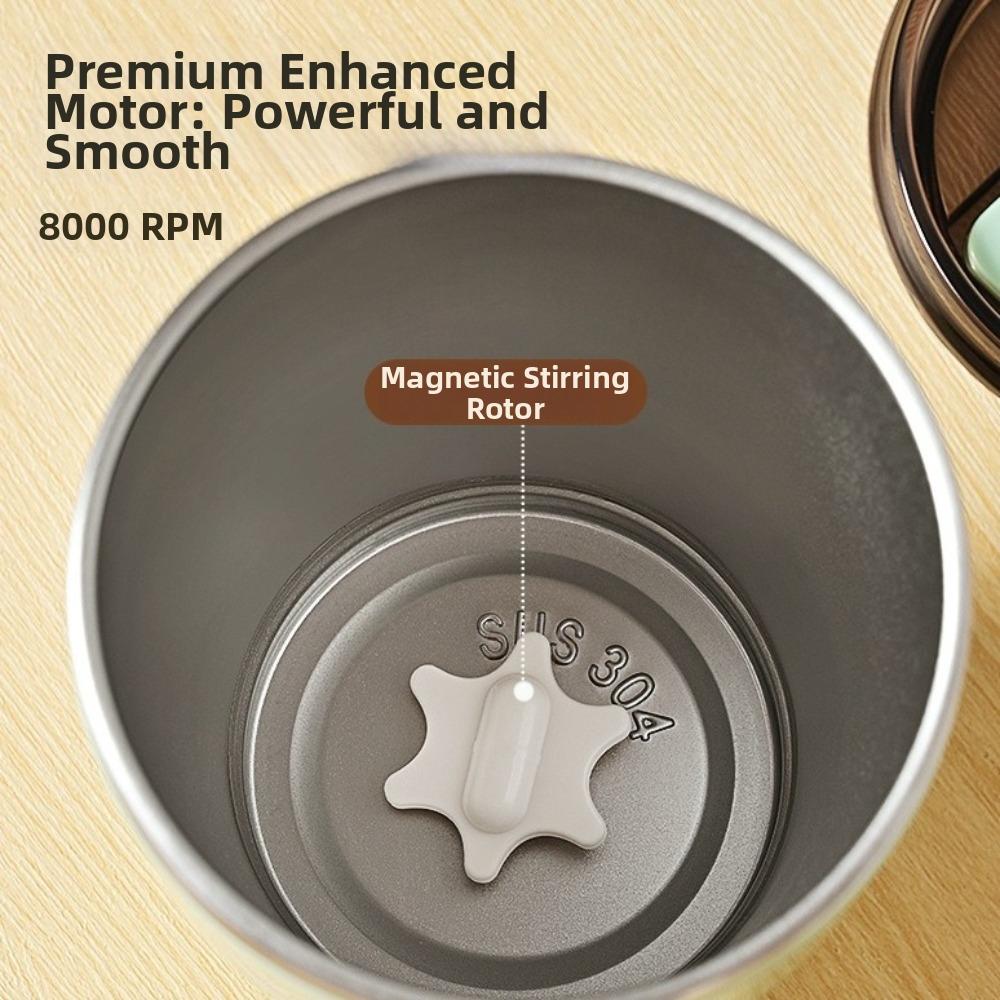 Stainless Steel Self Stirring Coffee Mug USB Rechargeable Protein Shaking Cup Home Use