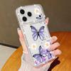 Butterfly Printing Bling Diamond Case For iPhone 17 Air 16e 16 14 15 13 17 Pro Max 15 16 Plus 17 Soft TPU Silicone Phone Cover