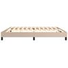 Box Spring Bed Frame Cappuccino Brown 200x200 cm Faux Leather