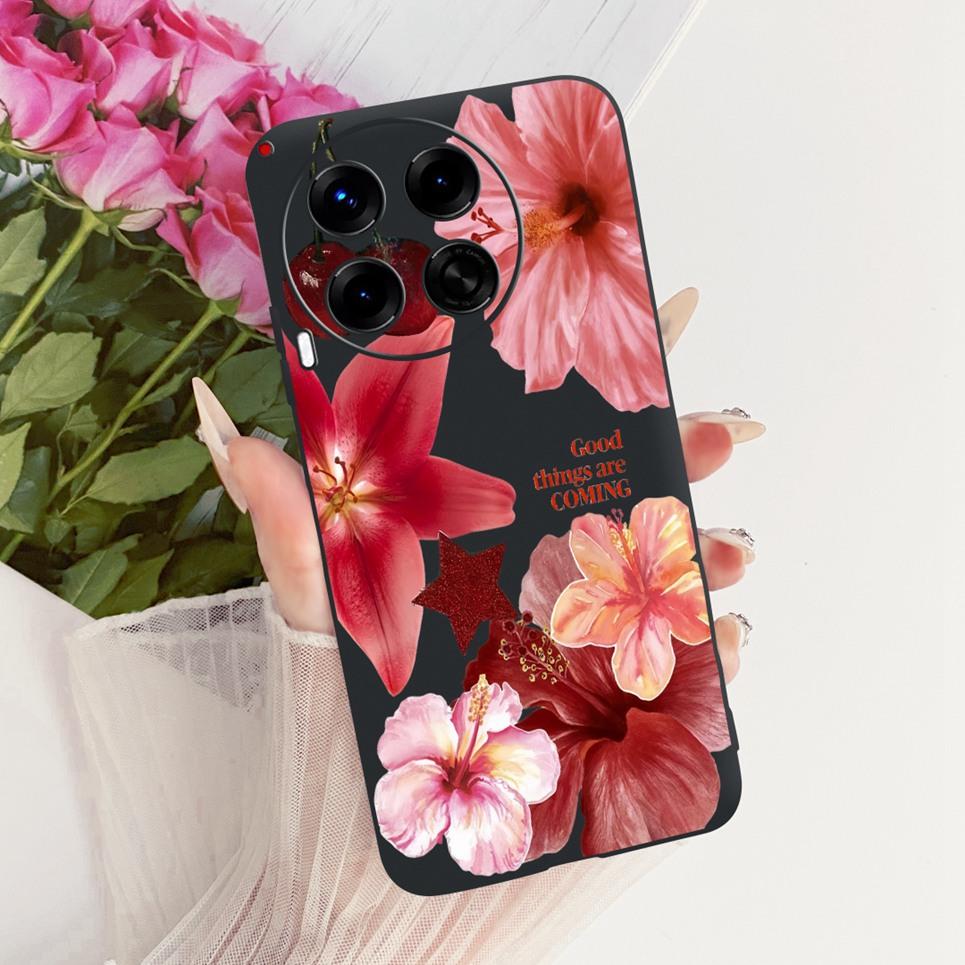 Luxury Flower Butterfly Bow Pattern Casing For Tecno Camon 30 30s Pro 30 Premier Back Cover Clear Soft Silicone Phone Case