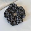 Korean Plaid Slim Waist Large Intestine Hair Tie for Women & Girls - High-End Feel Hair Accessory