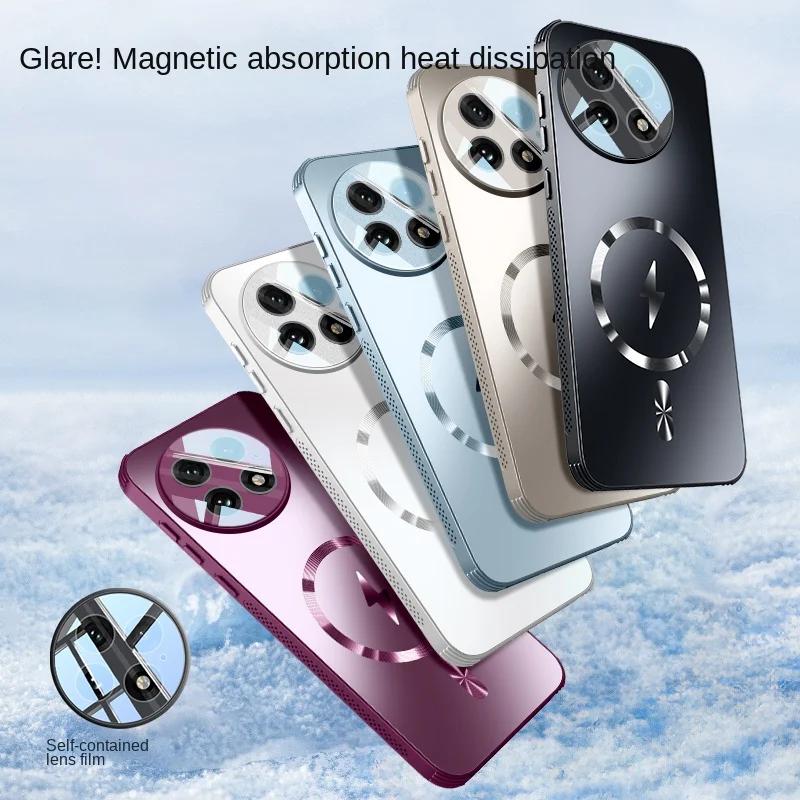 For OnePlus 13 Case Hard Matte Magnetic Wireless Charging Lens Protective Back Cover Case For OnePlus13 12 One Plus 13 12 Shell