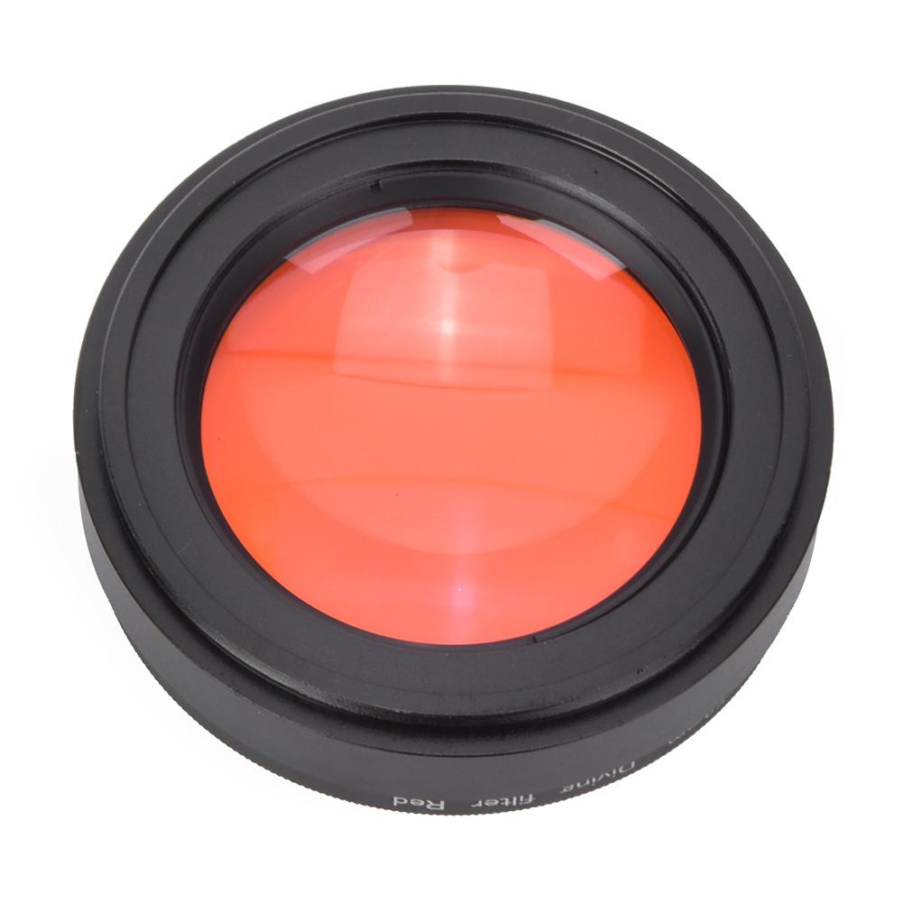JUNESTAR Optical Glass Underwater Diving 58mm Red Filter with 16X Macro Lens for Gopro5 Action Camera
