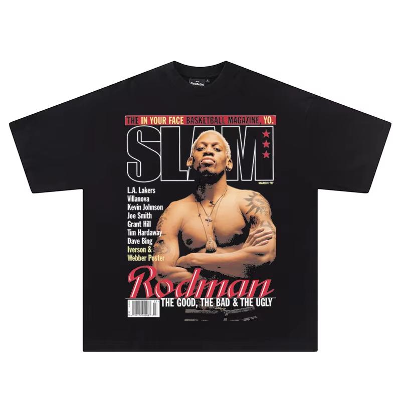 2026 New Arrival Unisex Streetwear Hip Hop Print TShirt Loose Fit Casual Daily Wear Trendy Tee