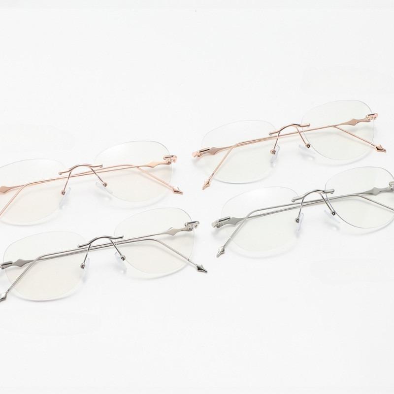 

4 шт. Новая винтажная металлическая оправа для очков, меняющая цвет, с защитой от синего света, простая оправа для очков с плоскими линзами, модные очки