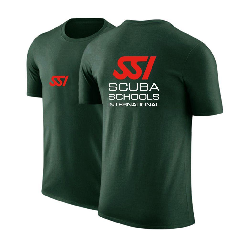 2022 Mergulho Mergulho SSI Unissex Novo Verão Estampa Quente Esportivos Manga Curta Gola Redonda Lazer Respirável Casuais Camisetas Tops