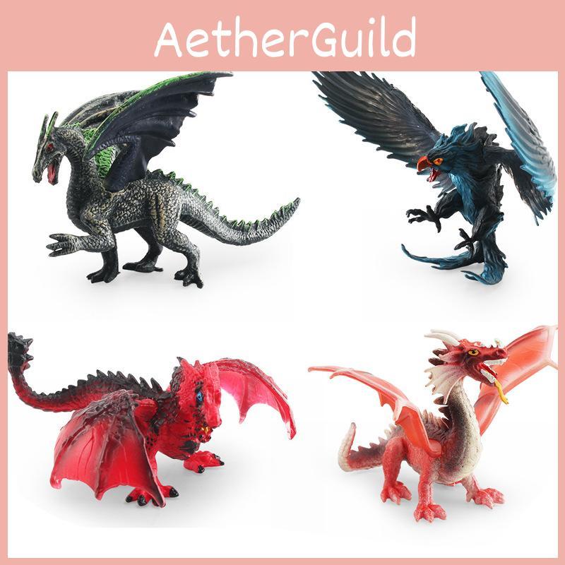 Pvc Dragon Figurine Western Mythology Models Ice Dragon Steel Dragon Desktop Decor