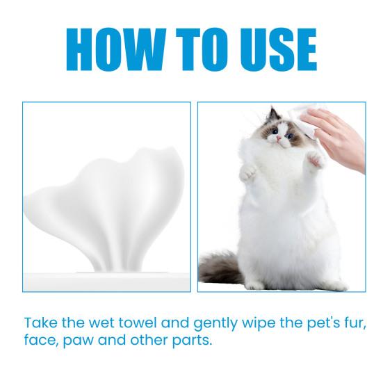 Yousheng 1 Pack Pet Cleaning Wipes for Pet Deodorization Ear Mites Eye & Ear Wax Mild Natural Ingredients Soft Grooming Wipes Multipurpose Pet Wipes