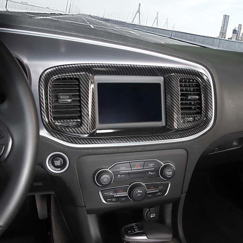 ABS Navigatiepaneel Decoratie Beschermhoes Sticker Geschikt Voor Dodge Charger 2015 En Hoger Auto Interieur Accessoires