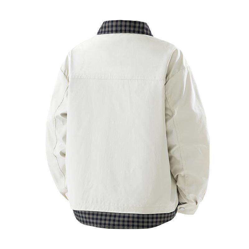 New Fake Two-piece Coat Tide Men's American Lapel Handsome Joker Loose Casual Jacket In Spring and Autumn