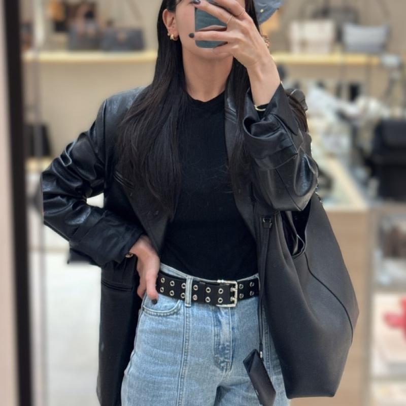 Daks Black Genuine Leather Soft Hobo Shoulder Bag Dcba6f100bk