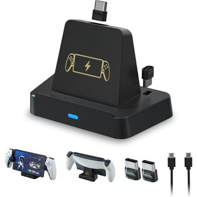 Charging Dock Station for PS5 Portal, Charger Stand for PS5 Portal with Type-C Adapter and USB C Charging Cable, PS5 Portal Accessories