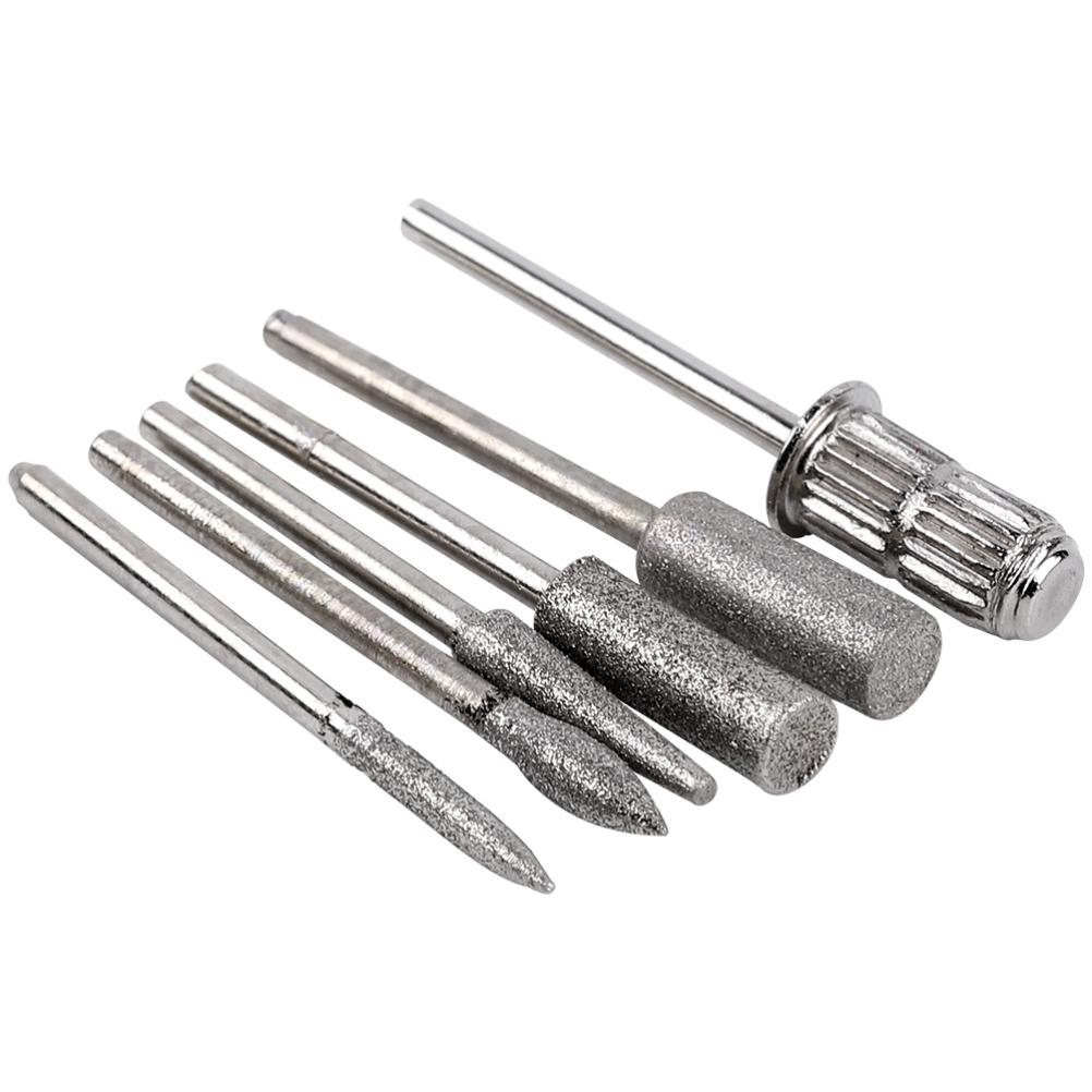 12pcsset Nail Drill Bits Sanding Bands File Kit 2.3mm (332in) Shank Diameter Grinding Head