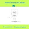 M3-M30 Blackened 65 Manganese Steel Multi-Tooth Inner Lock Washer (GB861.2)