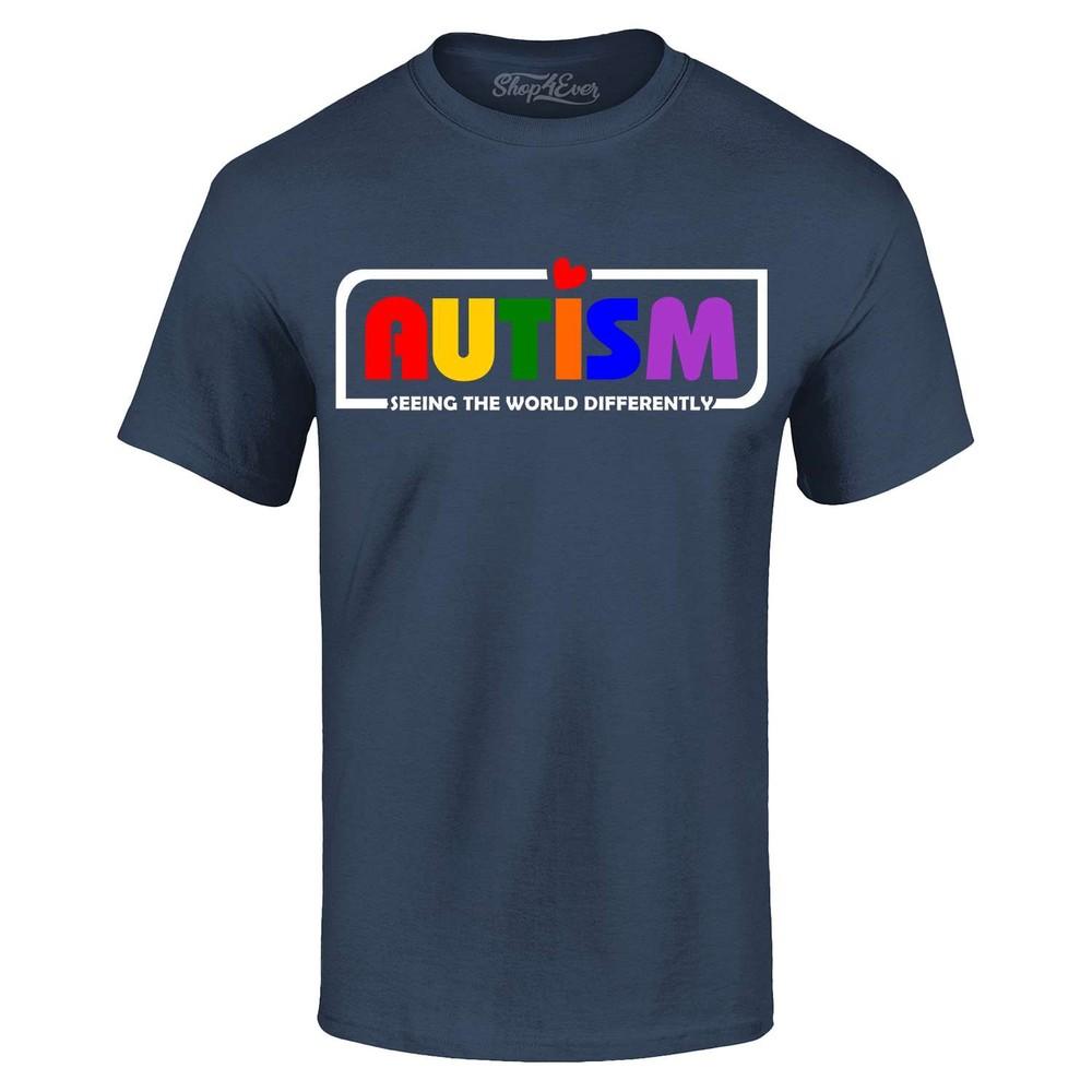 

Autism Seeing the World Differently T-shirt Support Awareness Shirt XL