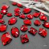 Rote Harz Strasssteine Aufkleber für DIY Kleidung, Tanzkostüme & Bastelarbeiten – Gemischte Stile, Super Glänzend, Einfarbig, Ganze Tüte.