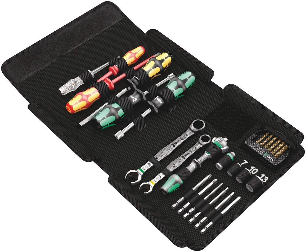WERA Kraftform Compact Tool Set for with Storage 135927 25-Piece Plumbing, Case,