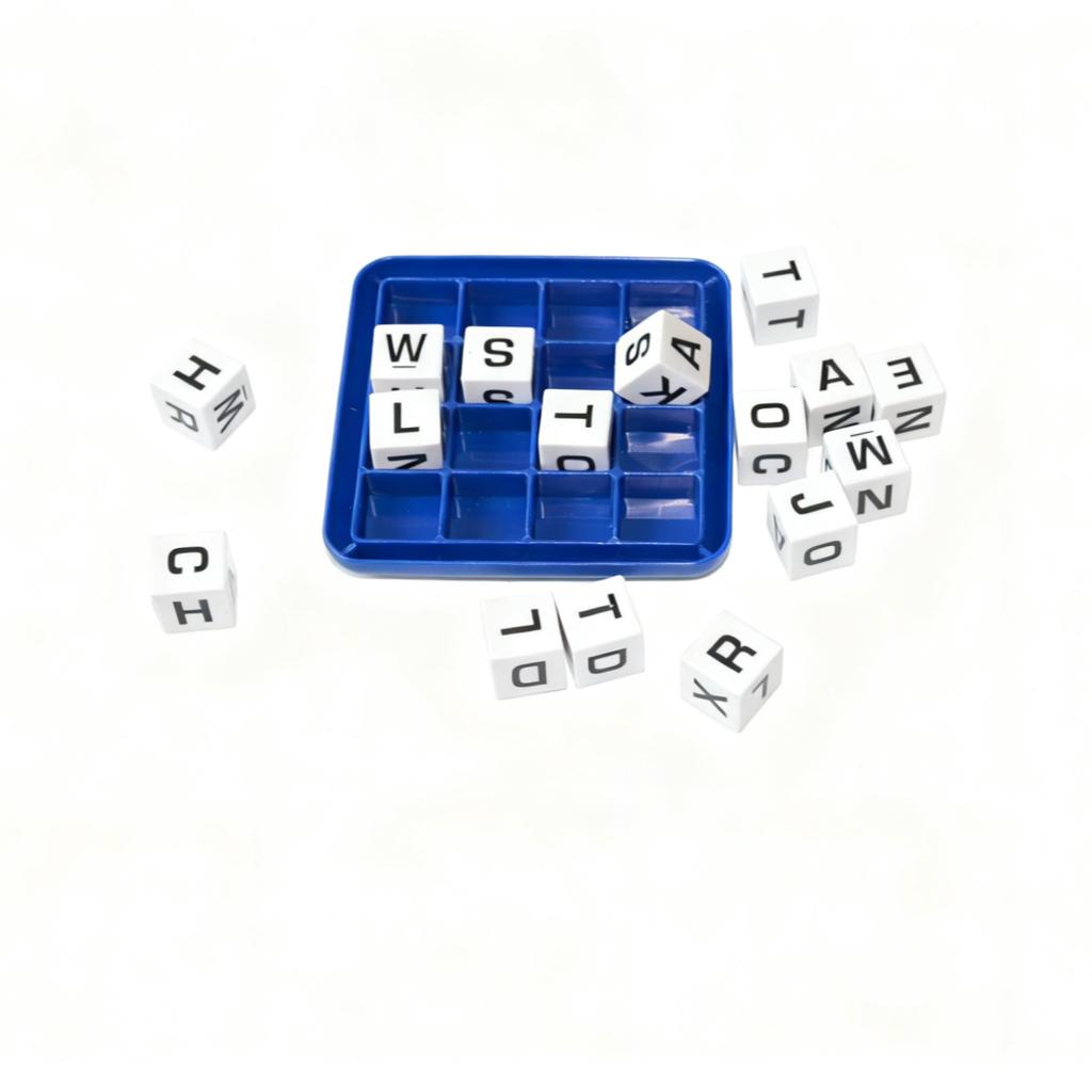 "Boggle: The Fast-Paced 3-Minute Word Search Dice Game" Word Spelling Game, Dice Spelling Game, Letter Puzzle, Interactive Board Game, Ideal For