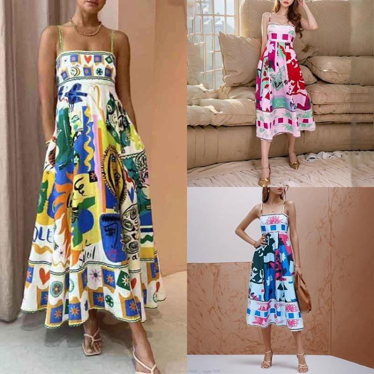 Swing Floral Sleeveless High Waist Dress