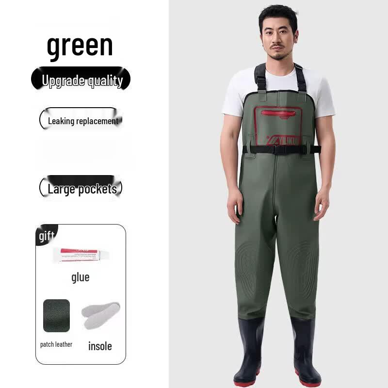 Men's Waterproof Fishing Wader Pants with Boots