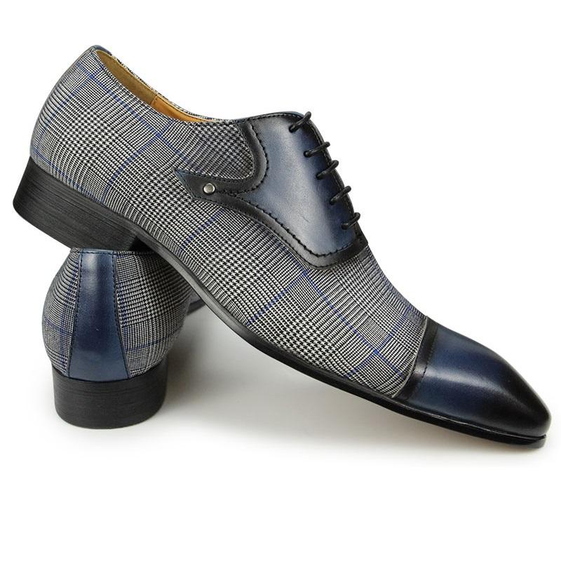 Zapatos Populares de Moda para Hombre Hechos a Mano Elegantes con Estilo Zapatos de Diseñador para Hombre con Cordones Nuevos Casual Británico Zapato de Cuero Fabricante de China