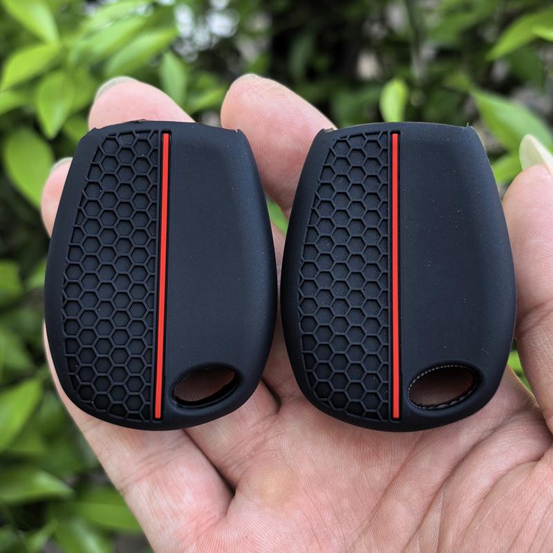 Car Silicone Remote Key Case Cover Shell Fob For Renault Trafic Clio Duster Logan Dacia Sandero For Nissan Terrano Almera
