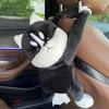 Cartoon Plush Car Tissue Box for Armrest: Cute Hanging Paper Dispenser and Interior Decoration