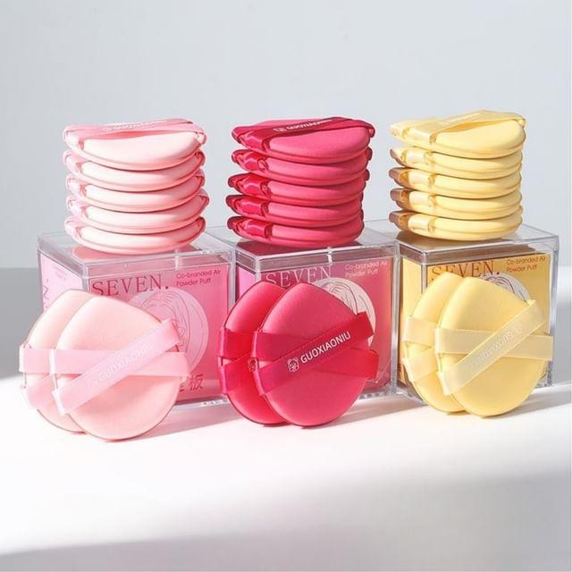 Jericoure - Set of 7: Droplet Powder Puff 01 - Pink