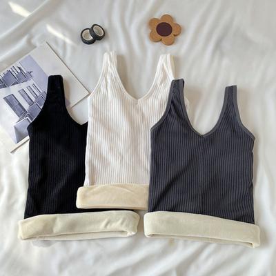 Women Thermal Tank Top V Neck Sleeveless Camisole Base Layer