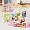 Non-Toxic Mini Food Cart Street View Building Blocks Micro Particle Diy Handmade Toys For Kids Creative Gifts Sets