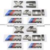 BMW Gray Car Emblem Stickers for M330i, M340i, M550i, M240i, and M530i Tail Modifications