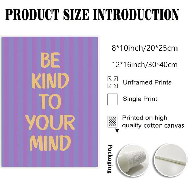 VCCOUI 9Pcs Mental Health Wall Art Therapy Counseling Positive Posters Motivational Quotes Pictures School Counselor Therapist pirational Painting