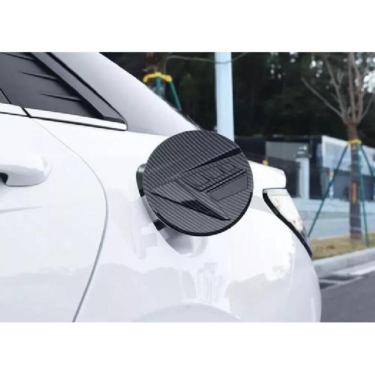 Carbon Fiber Car Fuel Gas Tank Cap Cover Trim Fit For Hyundai Elantra -2024