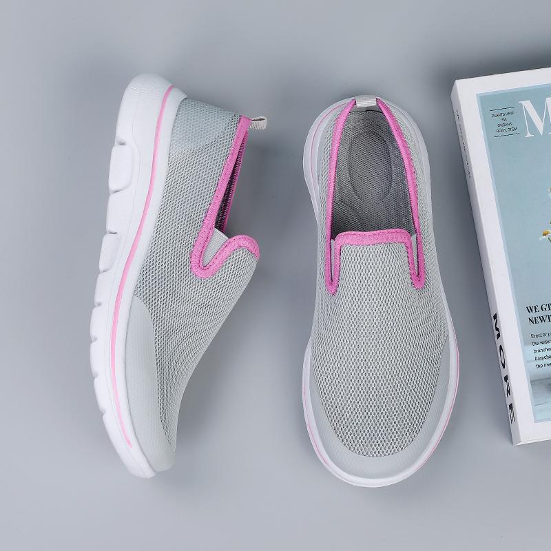 Мужская обувь большого размера сверхлегкая дышащая летная вязаная мужская обувь без шнуровки легкие топсайдеры 35 светло-серый 1938₽