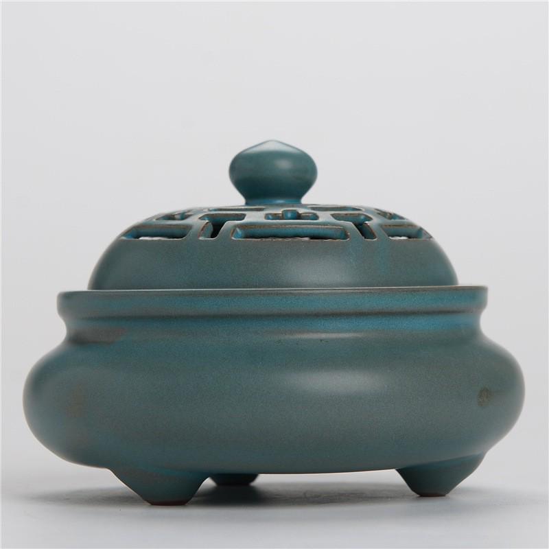 Antique Small Ceramic Incense Burner for Indoor Aromatherapy & Tea Ceremonies