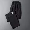 Casual pants men's spring, autumn and summer new ice silk thin straight loose large size sports nine-point pants