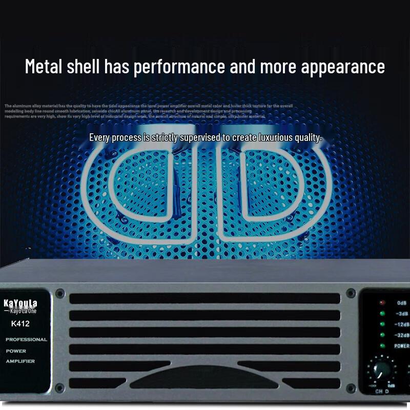 KaYouLa K410 4-Channel 1000W Professional Power Amplifier