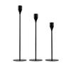 European Style Wrought Iron Candle Holder Set - Three-Piece Candlelight Dinner Ornament.