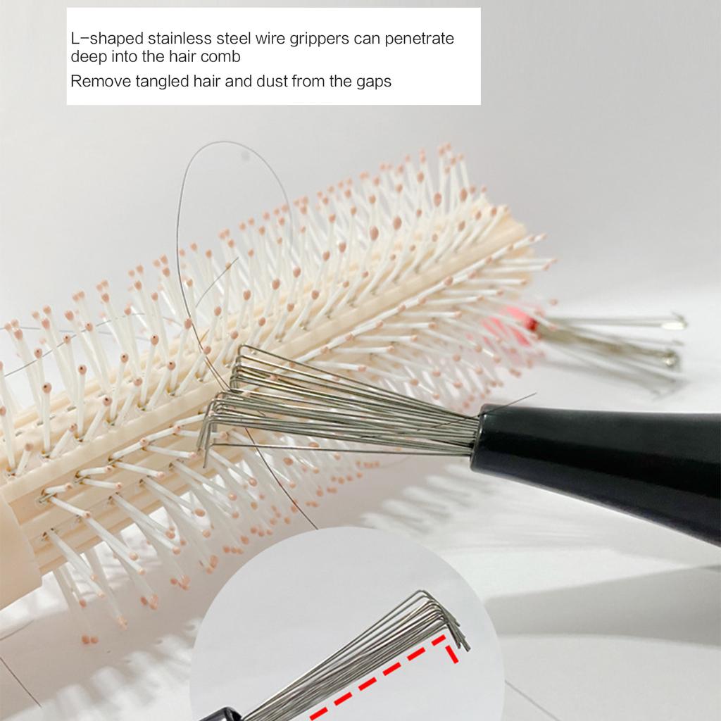 Comb Hair Brush Cleaner Plastic Handle Cleaning Brush Remover Embedded Beauty Tools Cleaning Products Cleaning Supplies