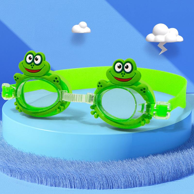 Swimming Goggles Kid Cartoon Cute HD Waterproof Fogproof Swim Eyewear Adjustable Mirror Strap Water Sport Colorful Goggles