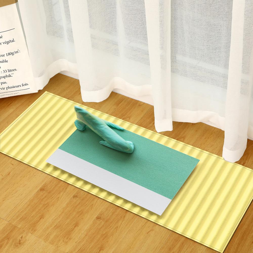 3D Three-Dimensional Door Mat Kitchen Dirt-Resistant Long Bathroom Floor Mat Bedroom Living Room Non-Slip Carpet Floor Mat