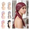 Soft Muslim Headscarf Hat Elastic Cotton Lady's Muslim Hijab Fashion Turbantes Caps  Muslim Hijabi