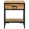 Nightstand Brown 40 x 35 x 50 cm Solid Mango Wood and Metal