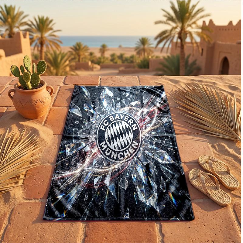FC Bayern München Print Mikrofaser Strandtuch Schnelltrocknend Saugfähig Großes Handtuch für Strand Schwimmen Reisen